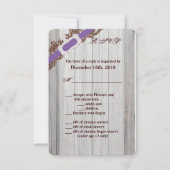 3.5x5 R.S.V.P. Kaart Schuur Houten Diamant Lintban (Voorkant)