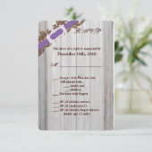 3.5x5 R.S.V.P. Kaart Schuur Houten Diamant Lintban (Staand voorkant)