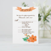 3.5x5 R.S.V.P. Kaart Spring Hibiscus Flower Hawaii (Staand voorkant)