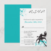 3.5x5 R.S.V.P. Kaart Strandbries Oceaanwater Tropi (Voorkant / Achterkant)