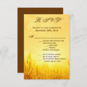 3.5x5 R.S.V.P. Kaart Sunrise Tarwe Country Rustic (Voorkant / Achterkant)