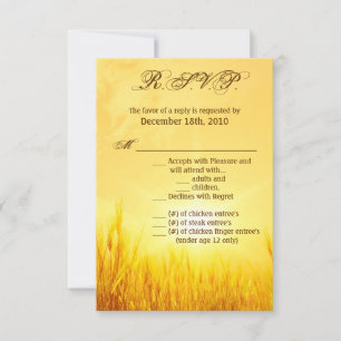 3.5x5 R.S.V.P. Kaart Sunrise Tarwe Country Rustic