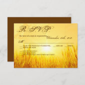 3.5x5 R.S.V.P. Kaart Sunrise Tarwe Country Rustic (Voorkant / Achterkant)