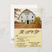 3.5x5 R.S.V.P. Kaart Sunset Barn Country Rustic Fi (Voorkant / Achterkant)