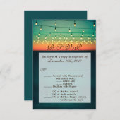 3.5x5 R.S.V.P. Kaart Sunset String Lights Yard Lig (Voorkant / Achterkant)