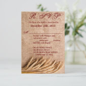 3.5x5 R.S.V.P. Kaart Tarwe op Burlap Sack Land R (Staand voorkant)