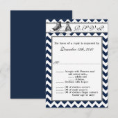 3.5x5 R.S.V.P.-kaart Teensneakers Chevron Streep Kaart (Voorkant / Achterkant)