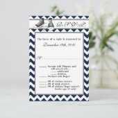 3.5x5 R.S.V.P.-kaart Teensneakers Chevronstreep Kaart (Staand voorkant)