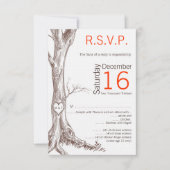 3.5x5 R.S.V.P.-kaart Trouwval Boom RSVP Kaartje (Voorkant)