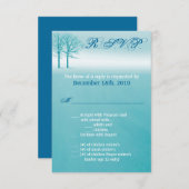 3.5x5 R.S.V.P. Kaart Twee Winterbomen Sneeuwpad (Voorkant / Achterkant)