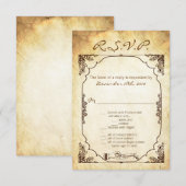 3.5x5 R.S.V.P.-kaart Vintage ceremonie ringuitwiss Kaart (Voorkant / Achterkant)