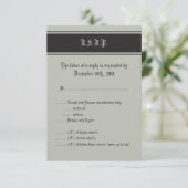 3,5x5 R.S.V.P. Kaart voor zwart Stropdas (Staand voorkant)