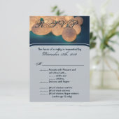 3.5x5 R.S.V.P. Kaart Wedding String Lights Night (Staand voorkant)