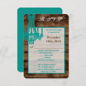 3.5x5 R.S.V.P. Kaart Westerne rustieke kroonluchte (Voorkant / Achterkant)