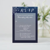 3,5x5 R.S.V.P.-kaart Winter Sneeuwvlokken Sneeuw I Kaart (Staand voorkant)