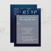 3,5x5 R.S.V.P.-kaart Winter Sneeuwvlokken Sneeuw I Kaart (Voorkant / Achterkant)