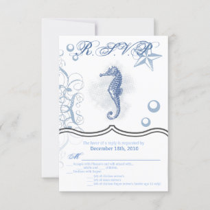 3.5x5 R.S.V.P. Kaart Zeepaardje Zee Ocean Beach