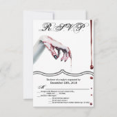 3,5x5 R.S.V.P. Kaart zombie bloed drup vampire Got (Voorkant)