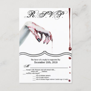 3,5x5 R.S.V.P. Kaart zombie bloed drup vampire Got