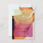 3.5x5 R.S.V.P.-kaart Zonsondergang vervaagd Roze T Kaart (Voorkant)