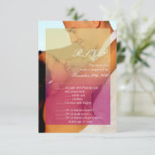 3.5x5 R.S.V.P.-kaart Zonsondergang vervaagd Roze T Kaart (Staand voorkant)