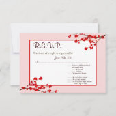 3.5x5 R.S.V.P Reply Kaart Red Cherry Blossom (Voorkant)