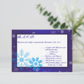 3.5x5 R.S.V.P Reply Kaart Wit Sneeuwvlokken (Staand voorkant)