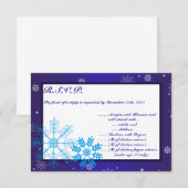 3.5x5 R.S.V.P Reply Kaart Wit Sneeuwvlokken (Voorkant / Achterkant)
