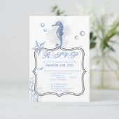 3.5x5 R.S.V.P. Seahorse Zee Ocean Beach Kaart (Staand voorkant)