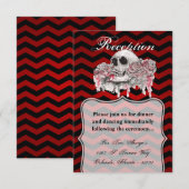 3.5x5 Receptie Cardskull Roos gothic Chevron zwart Kaart (Voorkant / Achterkant)