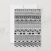 3.5x5 Receptie Kaart Boho Buffalo Tribal Pattern B (Achterkant)