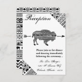 3.5x5 Receptie Kaart Boho Buffalo Tribal Pattern B (Voorkant / Achterkant)