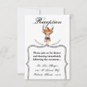 3.5x5 Receptie Kaart boho hert Buck Head Browning (Voorkant)