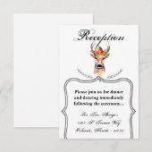 3.5x5 Receptie Kaart boho hert Buck Head Browning (Voorkant / Achterkant)