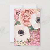 3.5x5 Receptie Kaart Geometrisch Roos Gouden Glitt (Achterkant)