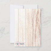 3.5x5 Receptie Kaart Laarzen Land Rustiek Western (Achterkant)