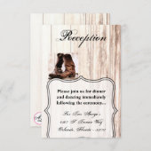 3.5x5 Receptie Kaart Laarzen Land Rustiek Western (Voorkant / Achterkant)