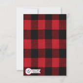 3.5x5 Receptie Kaart Red Buffalo Plain Beer Zwart (Achterkant)