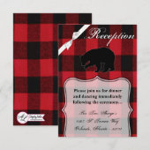 3.5x5 Receptie Kaart Red Buffalo Plain Beer Zwart (Voorkant / Achterkant)