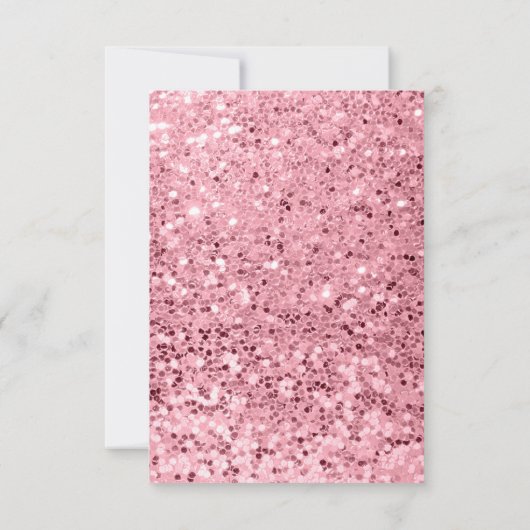 3.5x5 Receptie Kaart Roos Gouden Glitter (Achterkant)