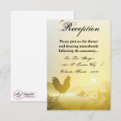 3.5x5 Receptie Kaart Sunny Morning Boerderij Count (Voorkant / Achterkant)