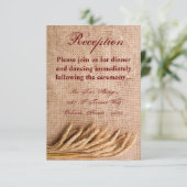 3.5x5 Receptie Kaart Tarwe op Burlap Sack Land (Staand voorkant)