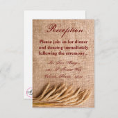 3.5x5 Receptie Kaart Tarwe op Burlap Sack Land (Voorkant / Achterkant)