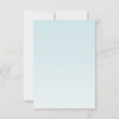 3.5x5 Receptie Kaart Tropische Bloem op Blue Ombre (Achterkant)