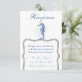 3.5x5 Receptie Kaart Zeepaardje Ocean Beach Water (Staand voorkant)