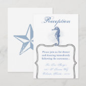 3.5x5 Receptie Kaart Zeepaardje Ocean Beach Water (Voorkant / Achterkant)