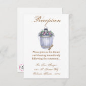 3.5x5 Receptie Kaart Zomer Land Bruiloft Rustiek (Voorkant / Achterkant)