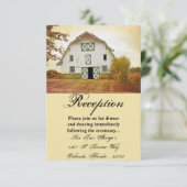 3.5x5 Receptie Kaart Zonsondergang Schuur Land Rus (Staand voorkant)