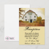 3.5x5 Receptie Kaart Zonsondergang Schuur Land Rus (Voorkant / Achterkant)