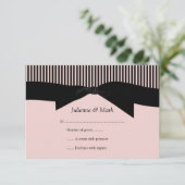 3,5x5 Roze en Zwarte Stripes RSVP (Staand voorkant)
